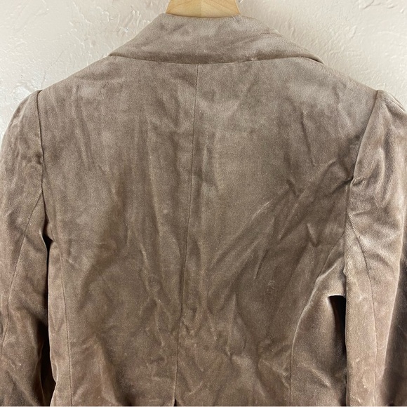 Juicy Couture Brown Tan Velvet Blazer Jacket Lace Cuff Size Womens size 4 Y2K - Picture 10 of 12